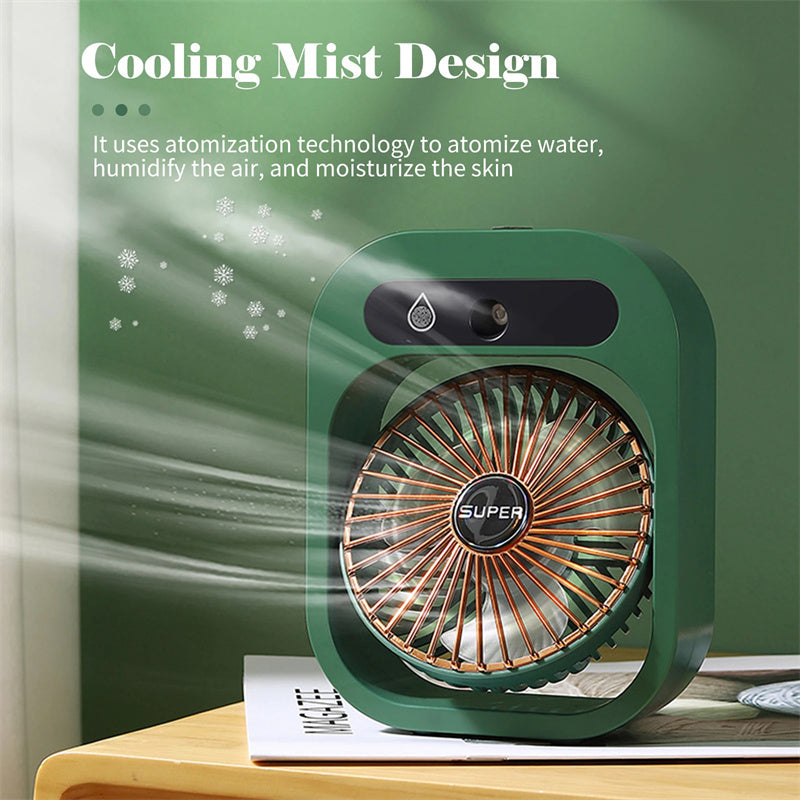 Air Conditioning Fan Desk Misting Fan Air Cooler Cooling USB Rechargeable Mist Fan For Home