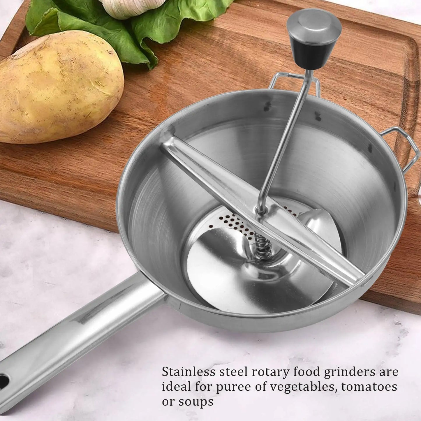 Stainless Steel Rotary Food Mill Great for Making Puree or Soups of Vegetables Home Kitchen Tools