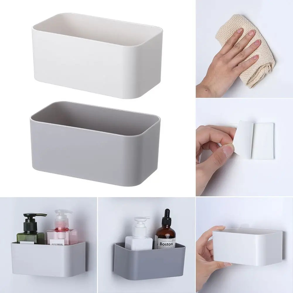 Fixed On Wall Remote Control Holder Cosmetic Storage Box