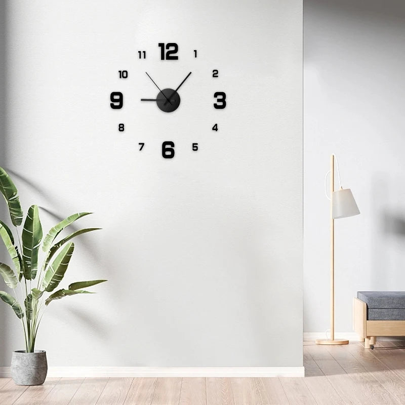 Wall Clock Wall Decal Home Silent Clock Living Room Office Wall Decoration