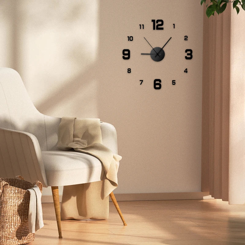 Wall Clock Wall Decal Home Silent Clock Living Room Office Wall Decoration