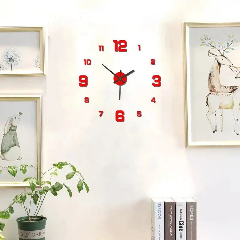 Wall Clock Wall Decal Home Silent Clock Living Room Office Wall Decoration